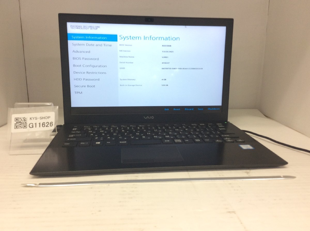 【新品】 Intel VJPB11 VAIO ジャンク/ Core 【G11626】 SSD128.03GB メモリ4.1GB i3-6100U 13インチ~ 【新品】 Intel VJPB11 VAIO ジャンク/ Core 【G11626】 SSD128.03GB メモリ4.1GB i3-6100U 13インチ~