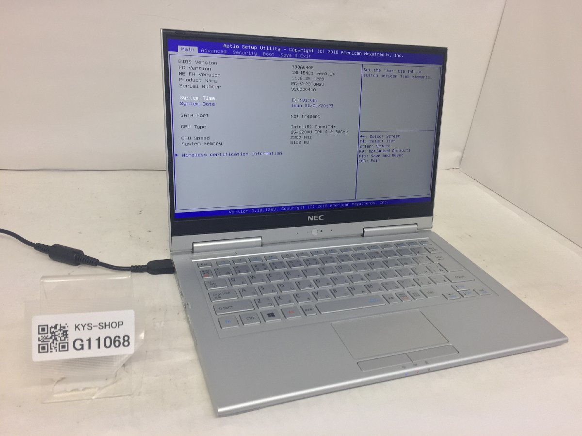 数量限定セール Core Intel PC-VK23TGWGU NEC ジャンク/ i5-6200U 【G11068】 ストレージ無し メモリ8.19GB 12インチ~ 数量限定セール Core Intel PC-VK23TGWGU NEC ジャンク/ i5-6200U 【G11068】 ストレージ無し メモリ8.19GB 12インチ~