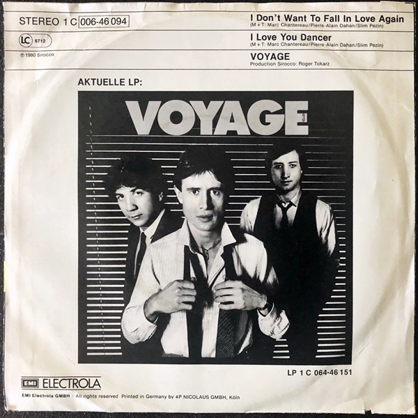 【Disco & Soul 7inch】Voyage / I Love You Dancer_画像2