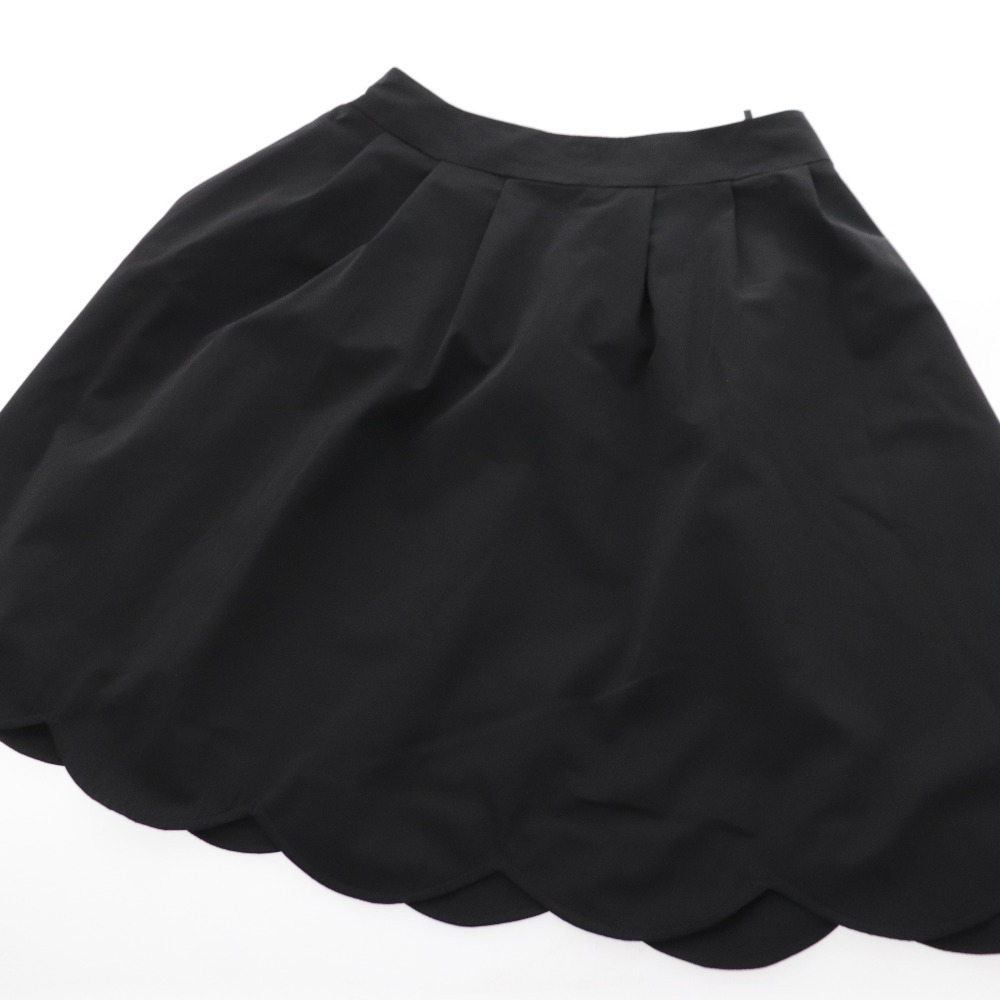 ■ エムズグレイシー スカート 裾フリル ボトムス レディース 40 ブラック_画像3