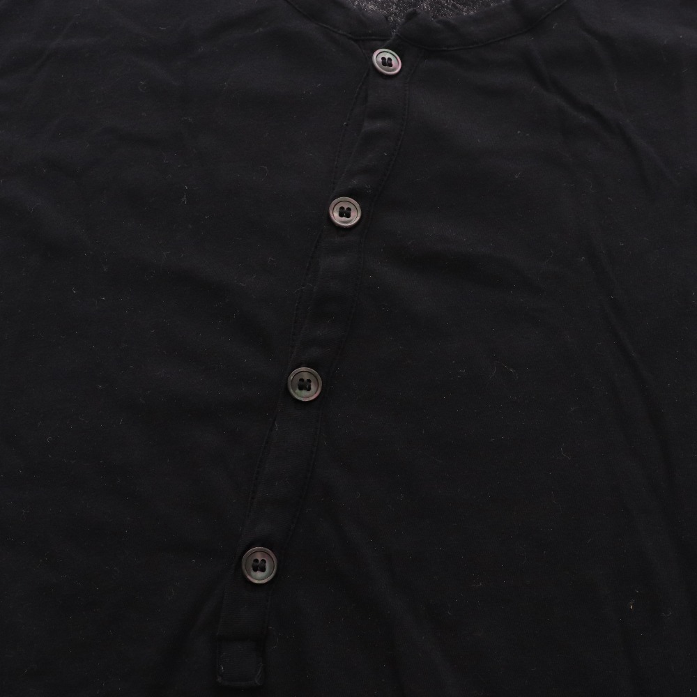 ■ マジェスティックフィラチュール Tシャツ カットソー ヘンリーネック メンズ M ブラック_画像6