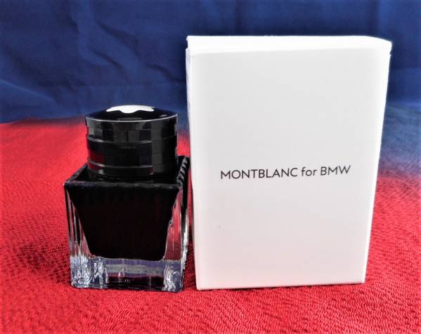 モンブラン★BMW☆高級限定インク☆ブルー★本物・未使用★montblanc BMW bottle ink original genuine article. Blue. NEWの画像1