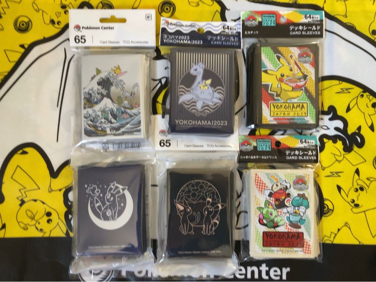 ポケモン 横浜WCS2023 デッキシールド スリーブ 6種、ダメカンケース-
