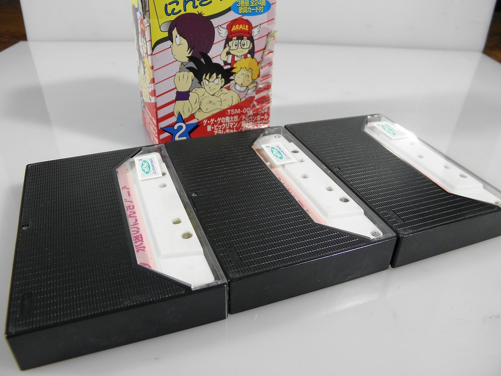 [ Showa Retro ] музыка кассетная лента 3 шт. комплект / телевизор аниме 6