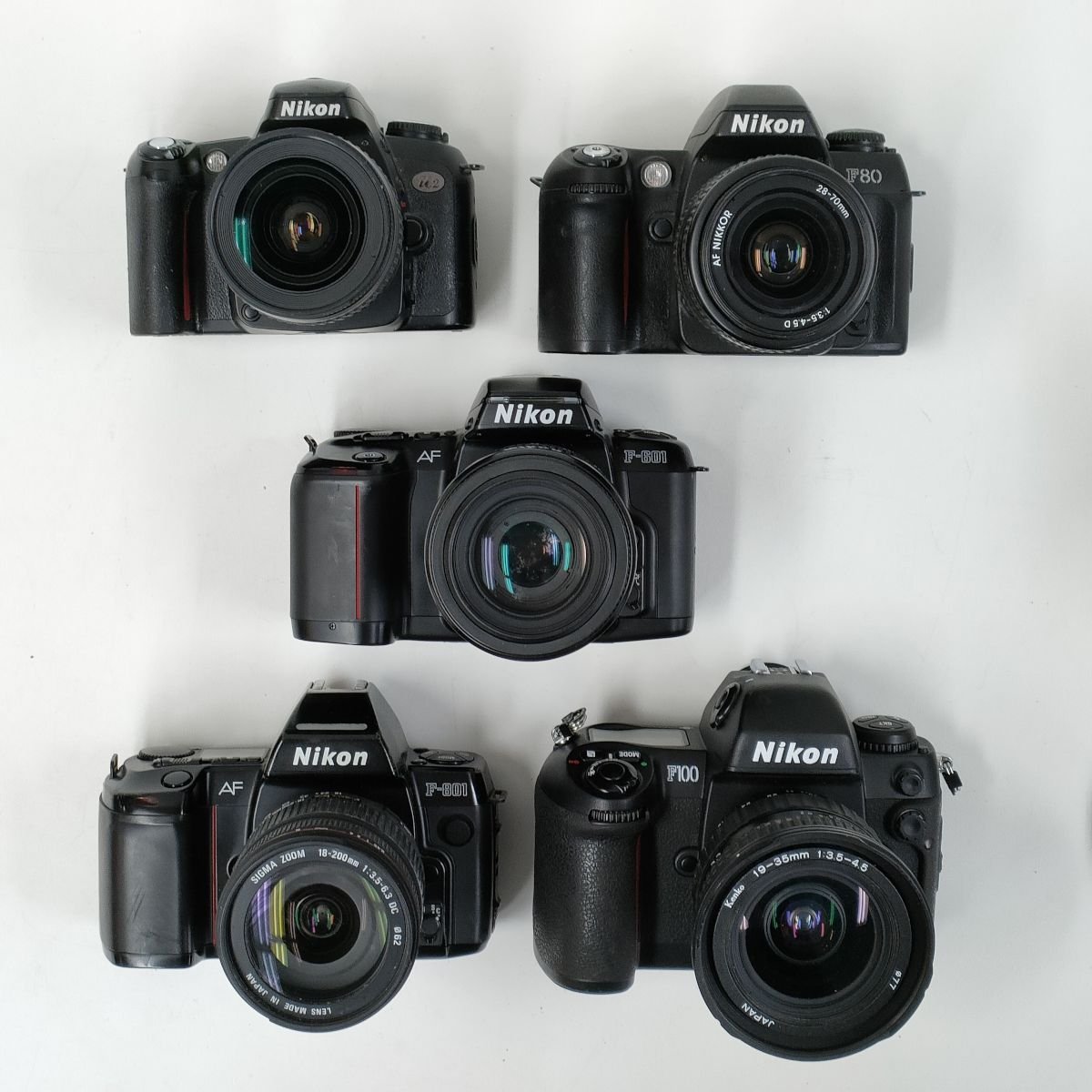 Nikon F100 , F80 , F-801 , u2 + 19-35mm , 18-200mm 他 一眼レフ 5点 