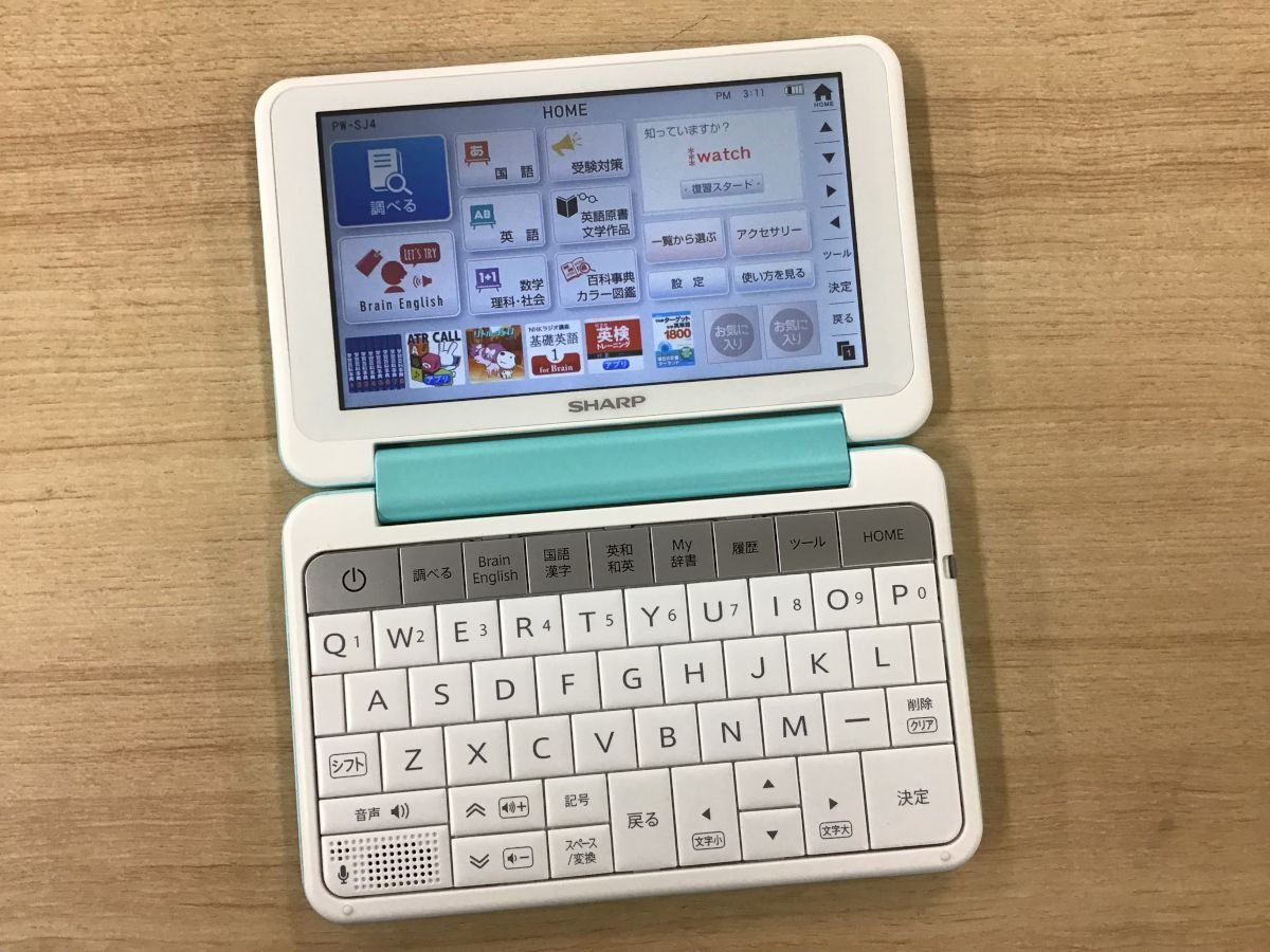 SHARP PW-SJ4 Brain ブレーン電子辞書中学生モデル◇現状品[9471W