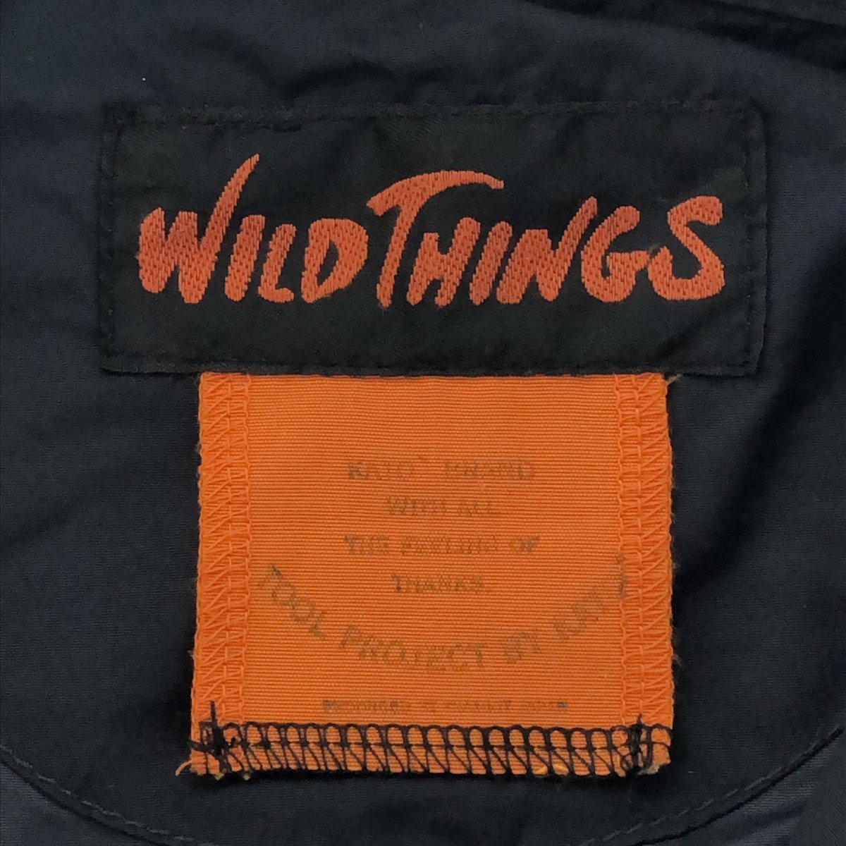 WILDTHINGS Wild Things [men435D] WILDTHINGS×KATO×BAMBOO VILLE shop coat nylon turn-down collar coat collaboration men's HC