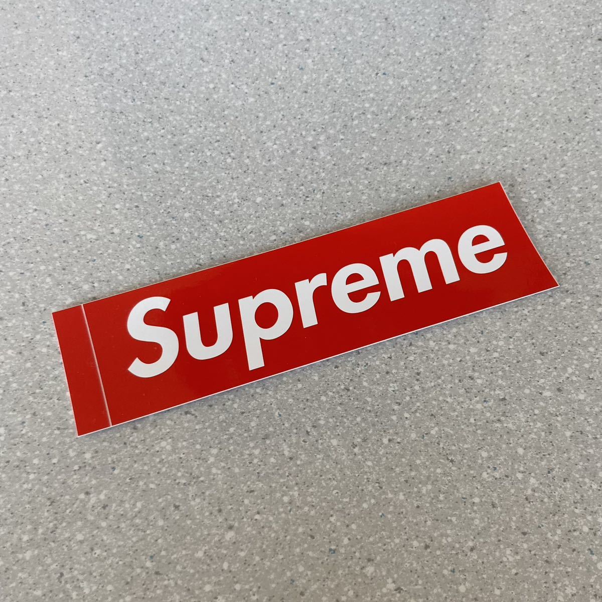 【5.7cm×20.3cm】Supreme シュプリーム Box Logo ステッカー 赤1枚 即決【正規品】_画像1