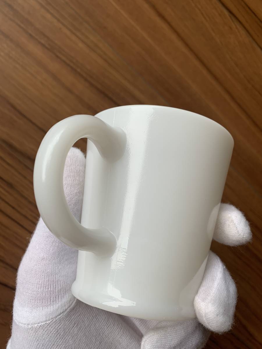 アメリカ　詳細不明　ミルクガラス　マグカップ_画像4