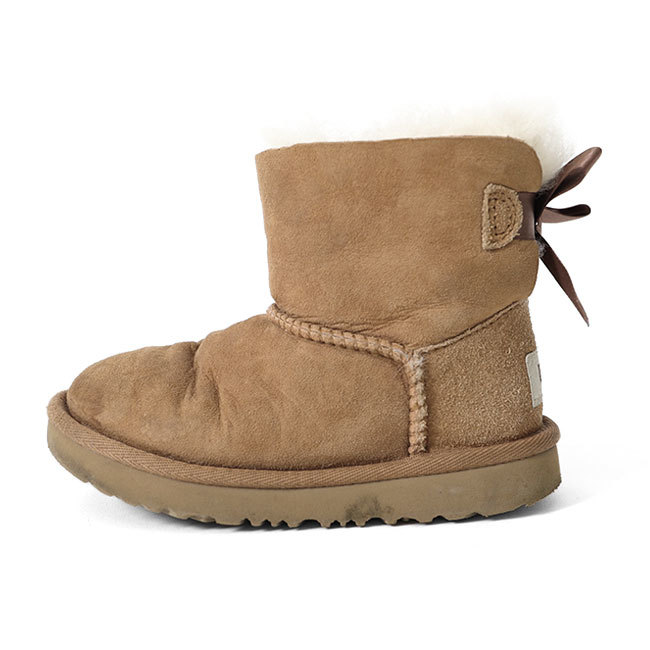 古着 UGG アグ ミニ ベイリー ボウ II ハイカット ムートンブーツ 1017397T 16cm ブラウン 茶 キッズ ガールズ