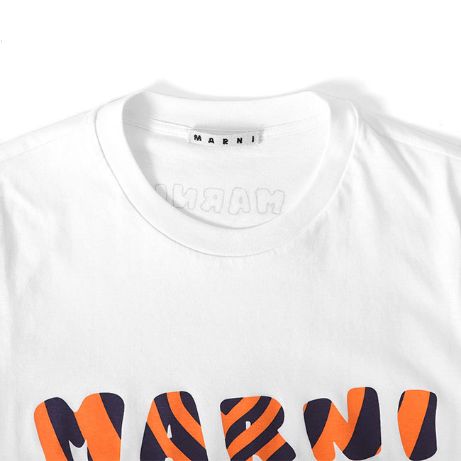 アウトレット品 MARNI マルニ ロゴTシャツ HUMU0170P1 USCS78 48 M ホワイト 白 半袖Tシャツ メンズ_画像3