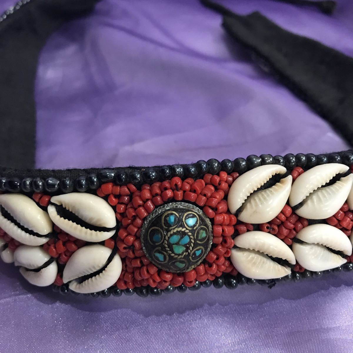  last SALE! rare article * India made * hand made * beads embroidery belt A