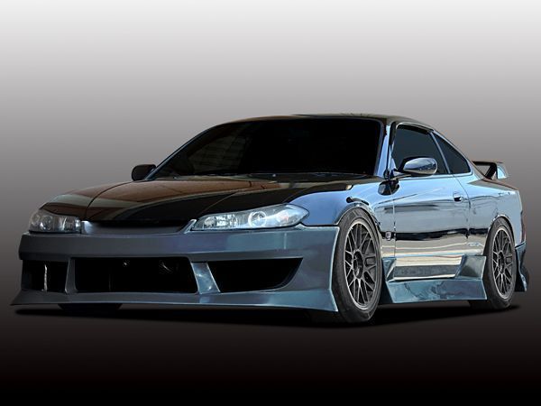 シルビア S15 サイドステップ エアロ FRP 未塗装 社外品 左右セット SILVIA 日産 ニッサン NISSAN_画像1