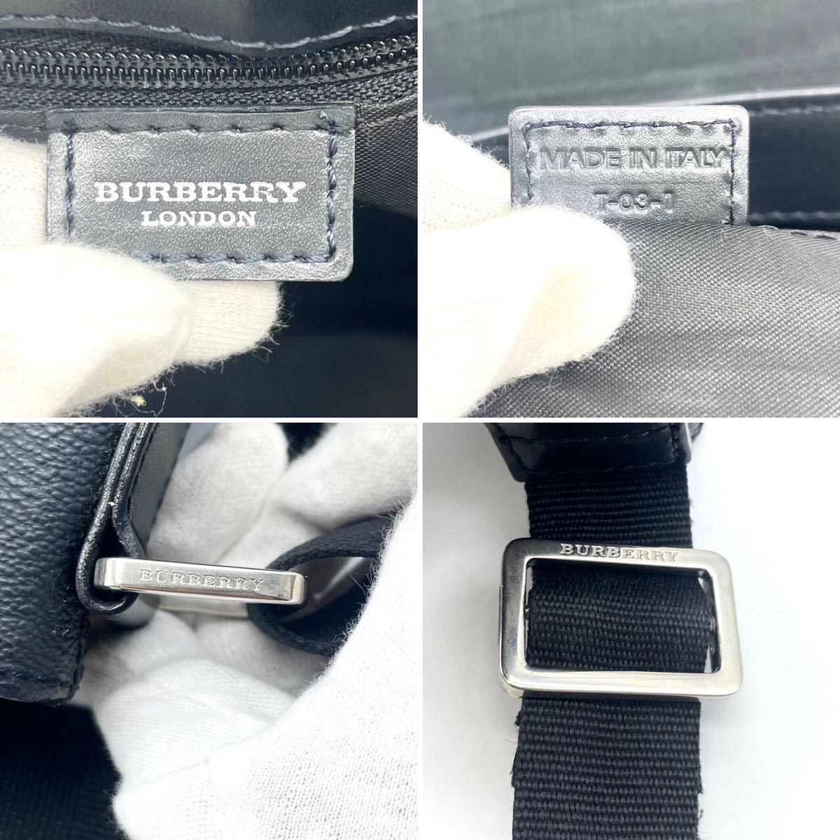 1円 【美品】 バーバリー ショルダーバッグ シャドーホース チェック