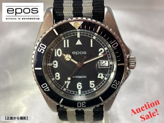 Yahoo!オークション - 1円 稼働 良品 エポス AT 3241 黒文字盤