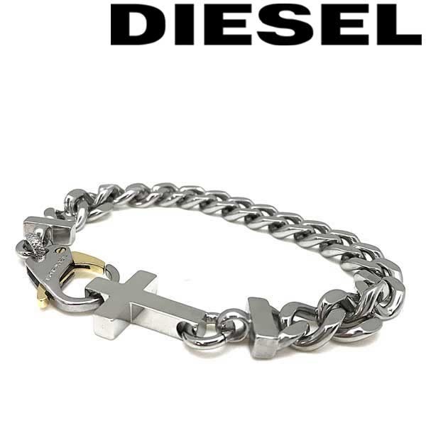 DIESEL ディーゼル シルバー クロス ブレスレット DX1147040_画像1