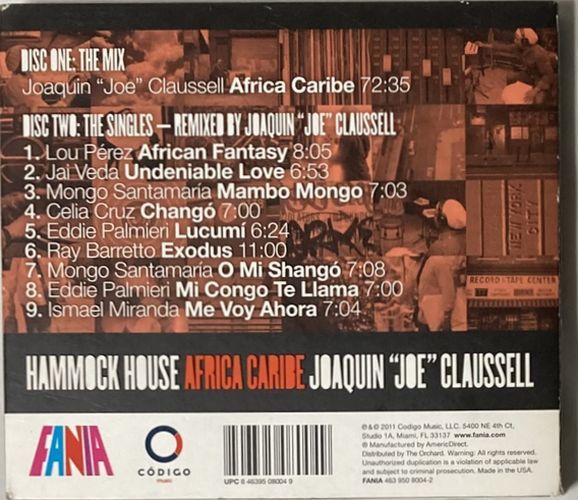 [2 sheets set ]Joaquin &#34;Joe&#34; Claussell /HAMMOCK HOUSE-AFRICA CARIBE-NY. Latin / salsa FANIA sound source remix / Eddie to2 sheets set 