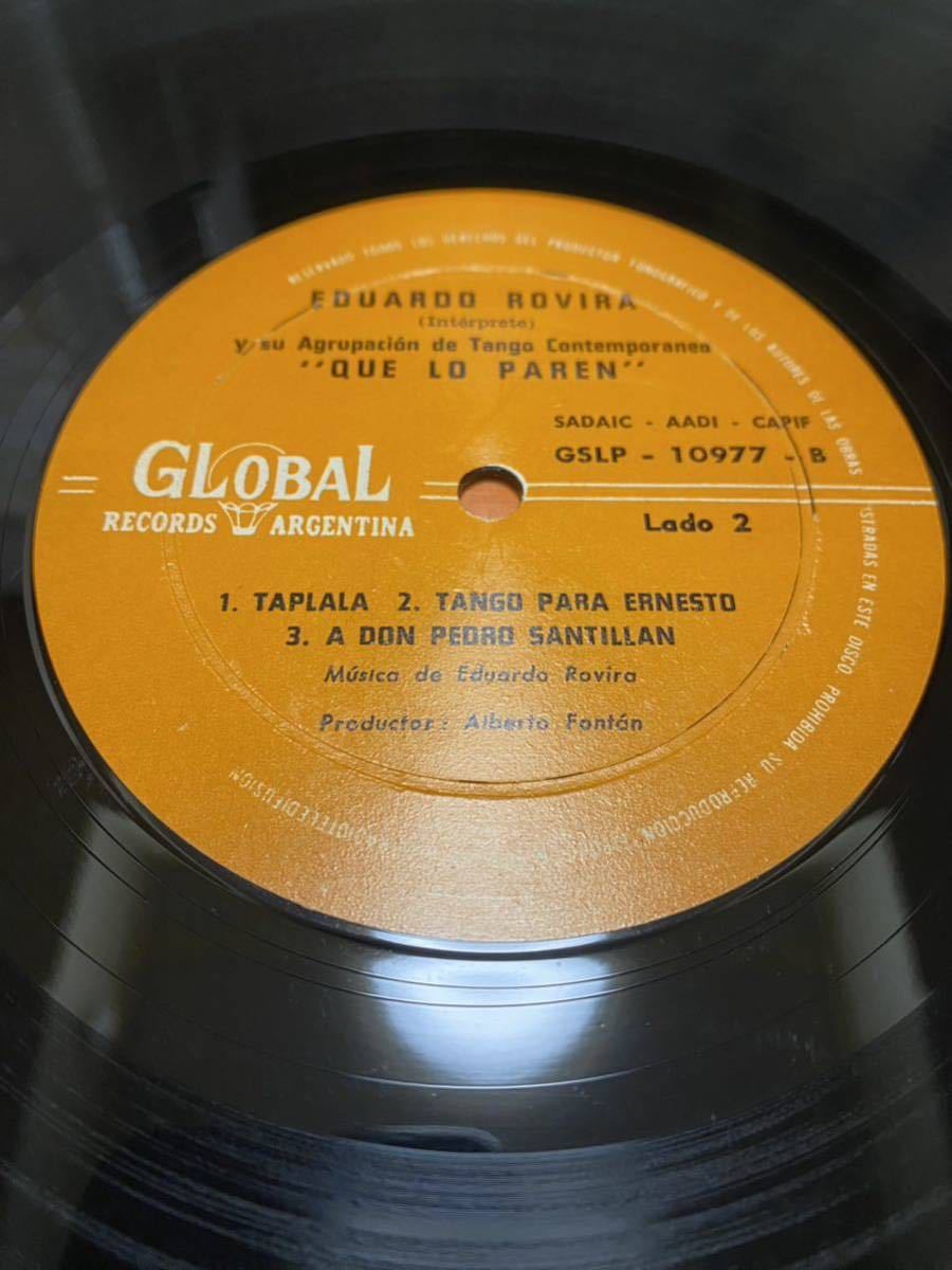 ピアソラと並ぶアルゼンチンタンゴ前衛派の代表作/‘75亜Global Records Argentina原盤/ Eduardo Rovira [Que Lo Paren]/Tango/入手困難_画像9