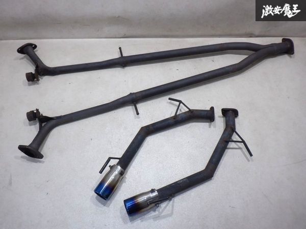 ワンオフ Y50 フーガ ストレート マフラー 中間パイプ セット スチール