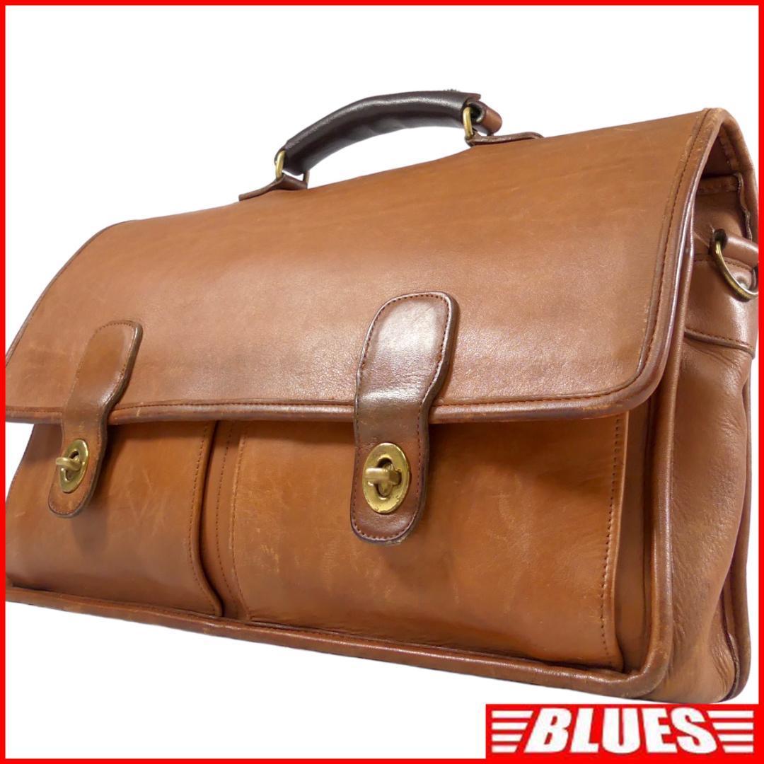 冬バーゲン☆】 OLD コーチ COACH☆オールレザービジネスバッグ 即決