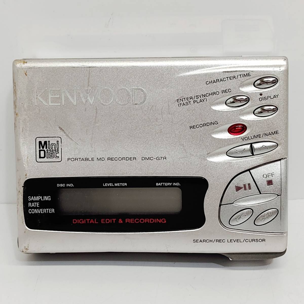 ●ケンウッド DMC-G7R ポータブルMDレコーダー KENWOOD PORTABLE MD RECORDER オーディオ 音響機器 屋外 S2235の画像1