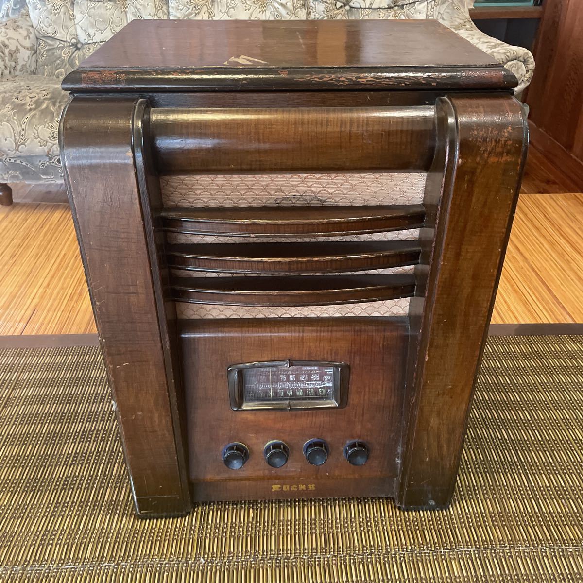 動画記載　LUCKY SAKAI LUCKY RADIO CASE CO. ラッキー 真空管 ラジオ 蓄音機 昭和レトロ 木製 レコード