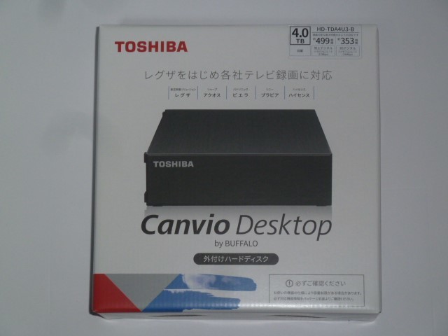 ☆4TB☆新品未開封☆外付けHDD☆TOSHIBA 東芝BUFFALO HD-TDA4U3-B