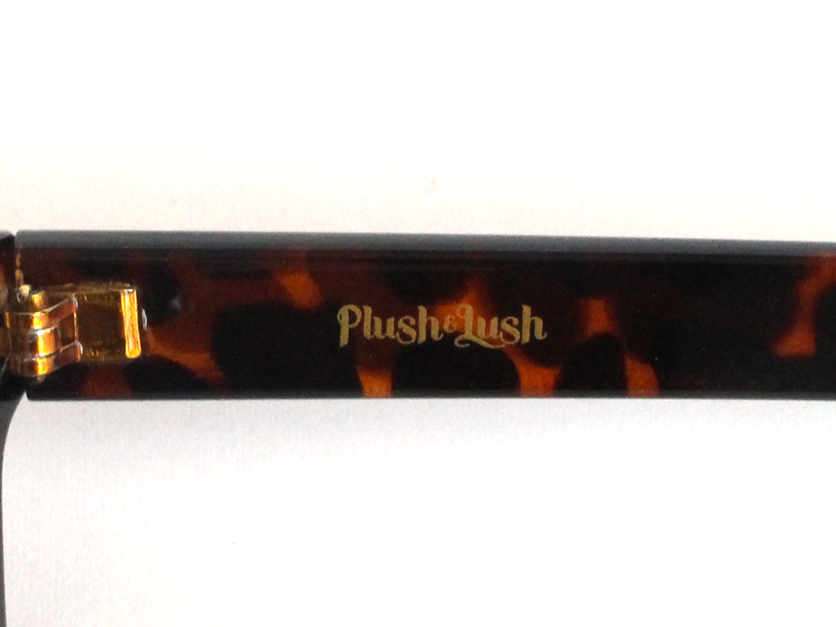 N11261 美品 Plush&Lush プラッシュアンドラッシュ メガネ 眼鏡 度なし ケース付き アイウェア ブラウン系 茶系_画像6