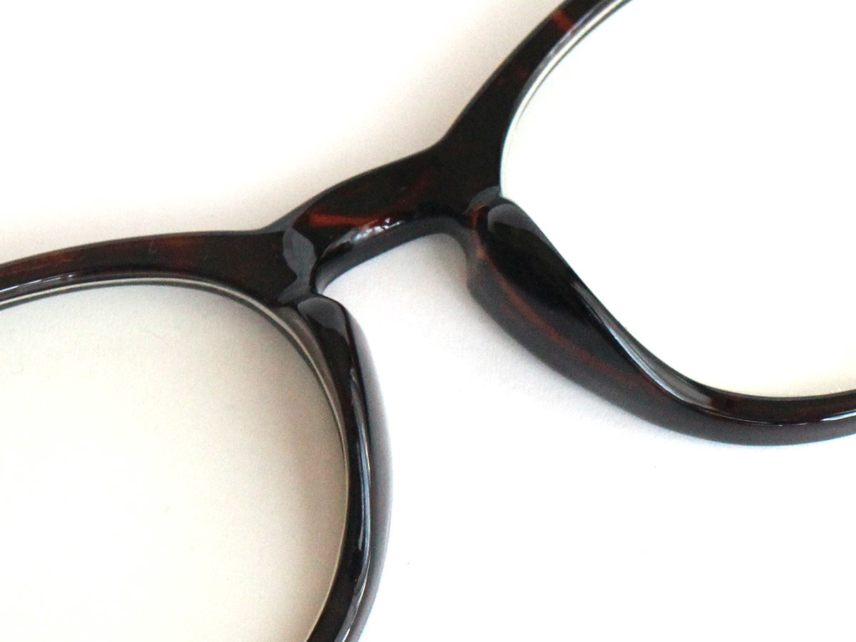 N11261 美品 Plush&Lush プラッシュアンドラッシュ メガネ 眼鏡 度なし ケース付き アイウェア ブラウン系 茶系_画像7