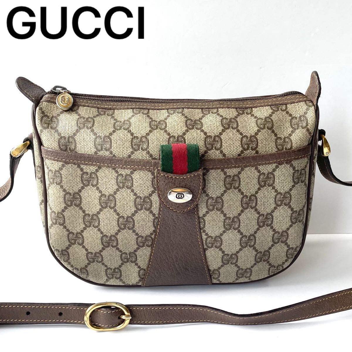 グッチ GUCCI ショルダーバッグ PVCレザー シェリー インターロッキング-