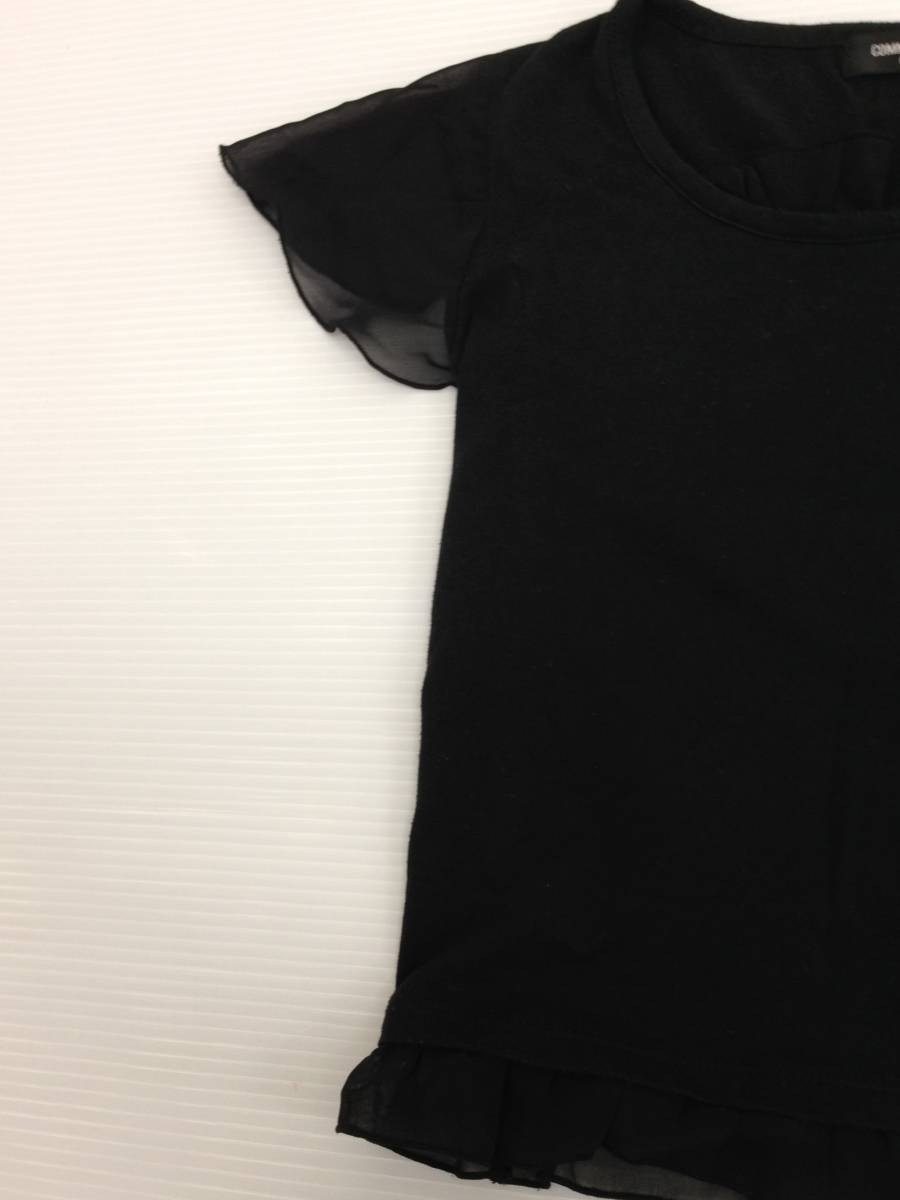 【再値下げ！即決！】★COMME CA ISM/コムサイズム★子供服　Tシャツ　半袖　黒　シフォン　フリル　120Acm　_画像5