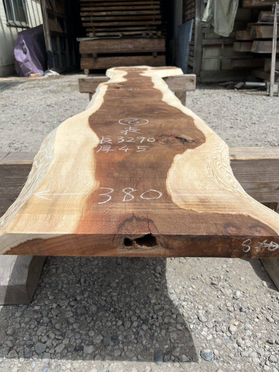 杉 樹齢約400年 希少 ⑧ 大 無垢 一枚板 カウンター テーブル レジン