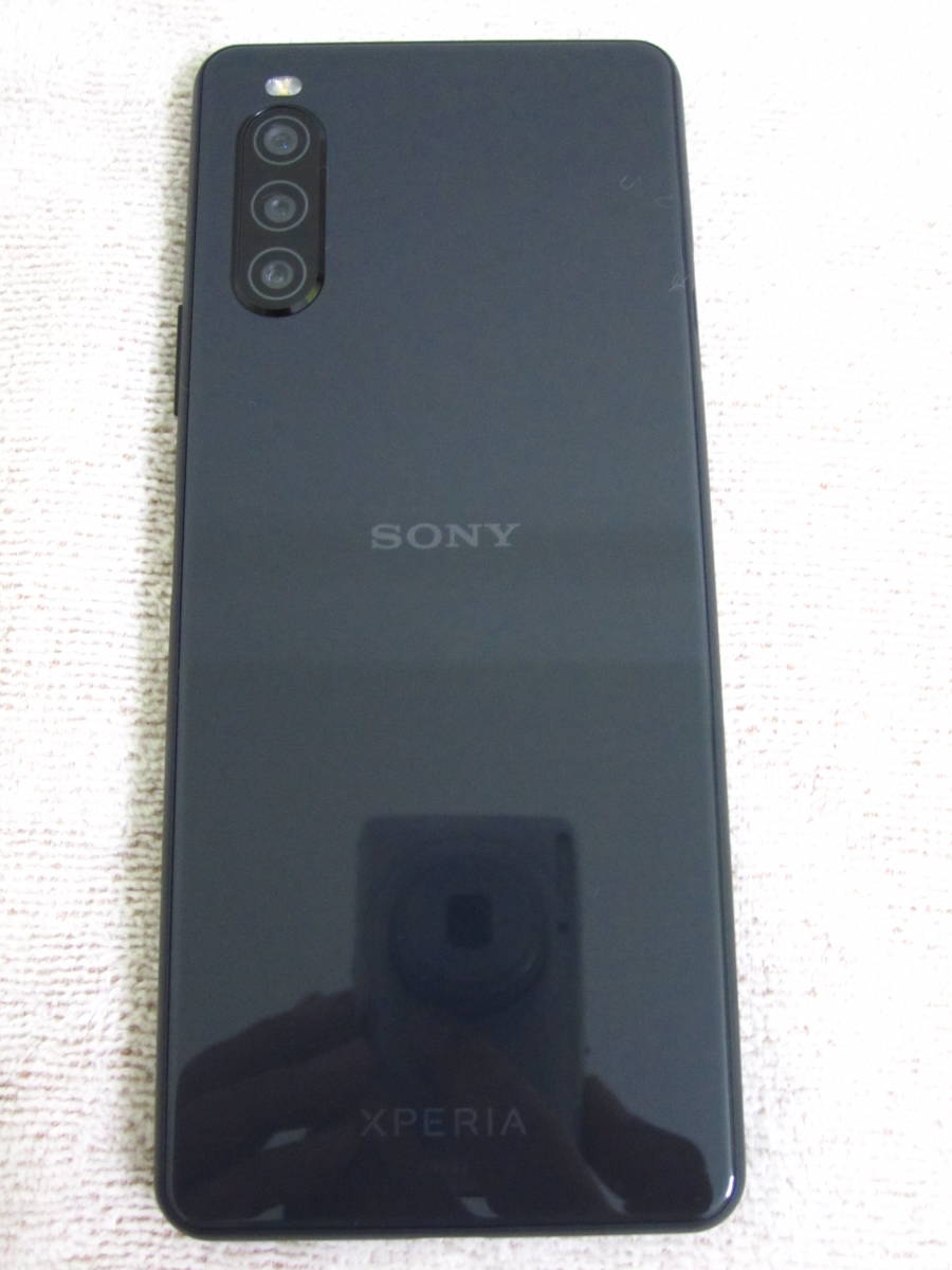 ー品販売 ほぼ未使用 SONY Xperia 10 II ブラック au SOV43 Android