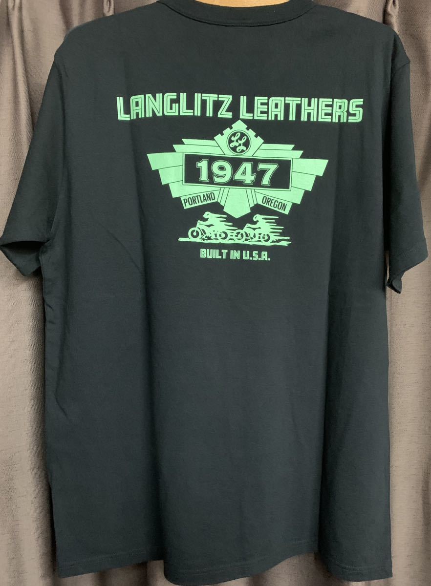 オリジナル 【Langlitz XXL LL305 Tee S/S Leathers/ラングリッツレザーズ】Tシャツ/ ラングリッツレザー