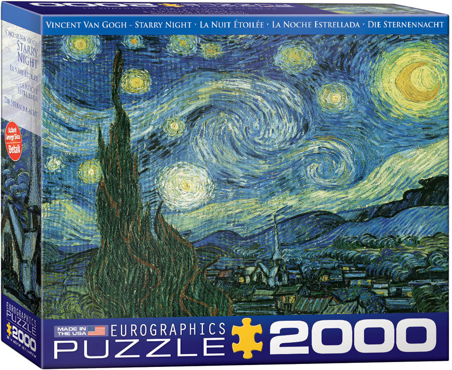EUR 8220-1204 2000ピース ジグソーパズル 米国輸入 星月夜 （ゴッホ） STARRY NIGHT BY VAN GOGH