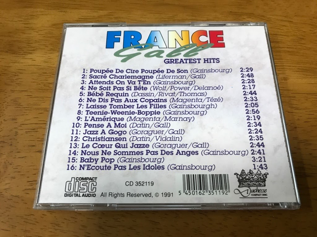 z6/CD France Gall フランス・ギャル Greatest Hits グレイテスト・ヒッツ 輸入盤 1965年 コンテスト_画像2