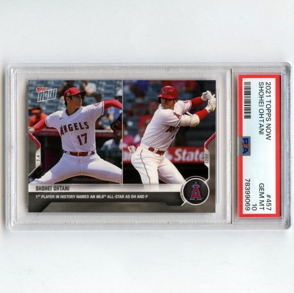 PSA10 GEM MINT 大谷翔平 2021 Topps Now #457 SHOHEI OHTANI PSA鑑定カード 二刀流_画像1