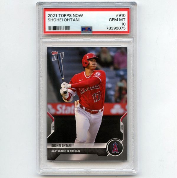 PSA10 GEM MINT 大谷翔平 2021 Topps Now #910 SHOHEI OHTANI PSA鑑定カード MLB Leaders in WAR_画像1