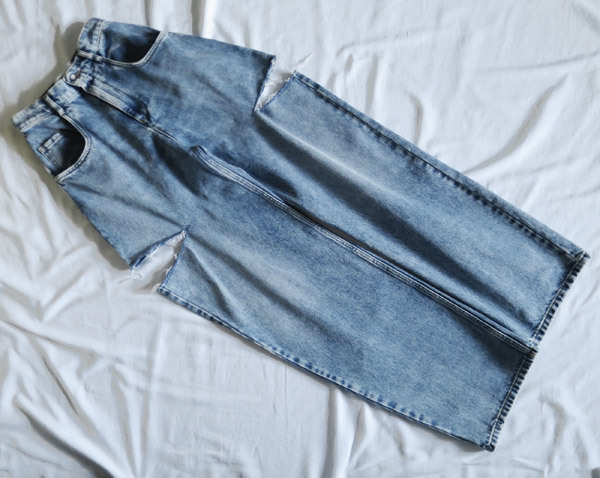 メゾン マルタン マルジェラ1 MAISON MARTIN MARGIELA 2020AW SLASH DENIM PANTSオーバーサイズ スラッシュ カット デニム パンツ ジーンズ_画像3