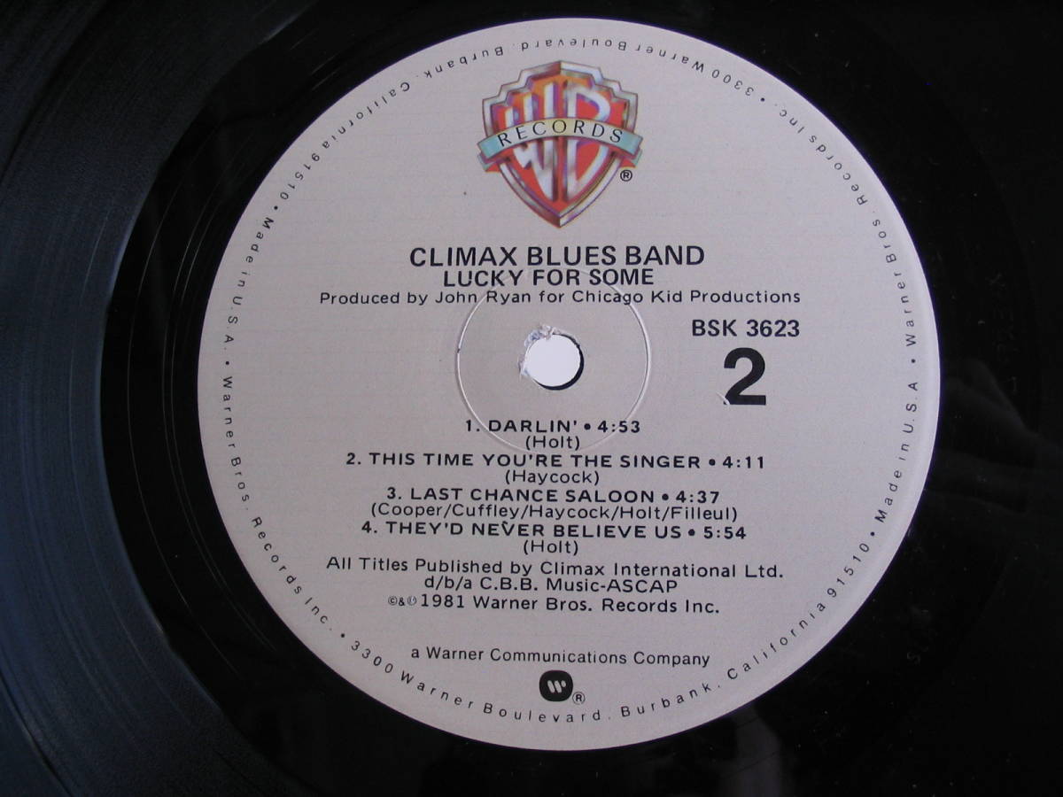 鮮LP　■CLIMAX BLUES BAND . LUCKY FOR SOME US盤 美麗盤_画像4