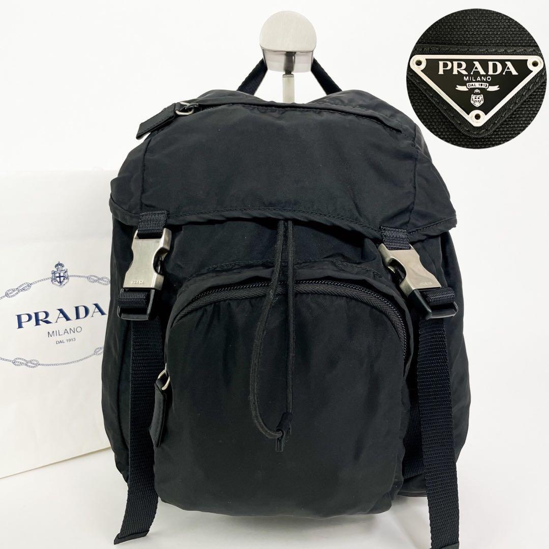 本物品質の 正規品 PRADA ブラック バックパック ミニリュック