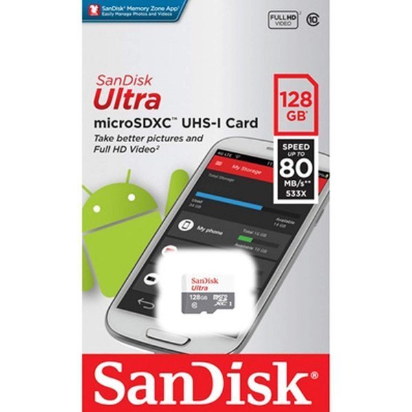 【新品・未開封】SanDisk microSDXC ULTRA 128GB 80MBs SDSQUNS-128G クラスClass10 サンディスク 2_画像1