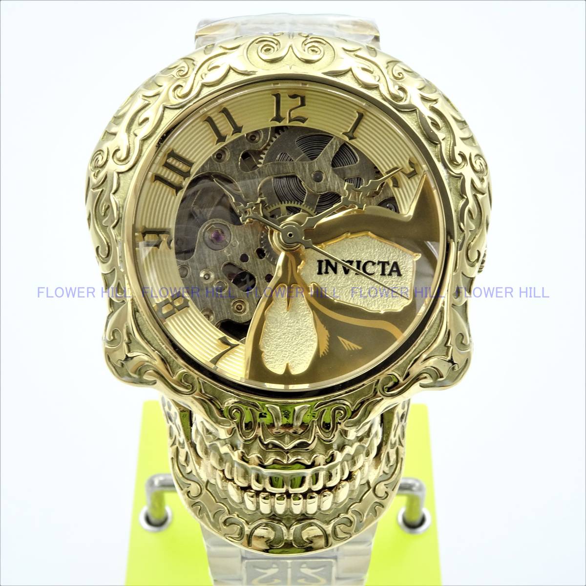 【新品・送料無料】インビクタ INVICTA 腕時計 アーティスト ARTIST 42773 自動巻き ゴールド スカル ドクロ メタルバンド