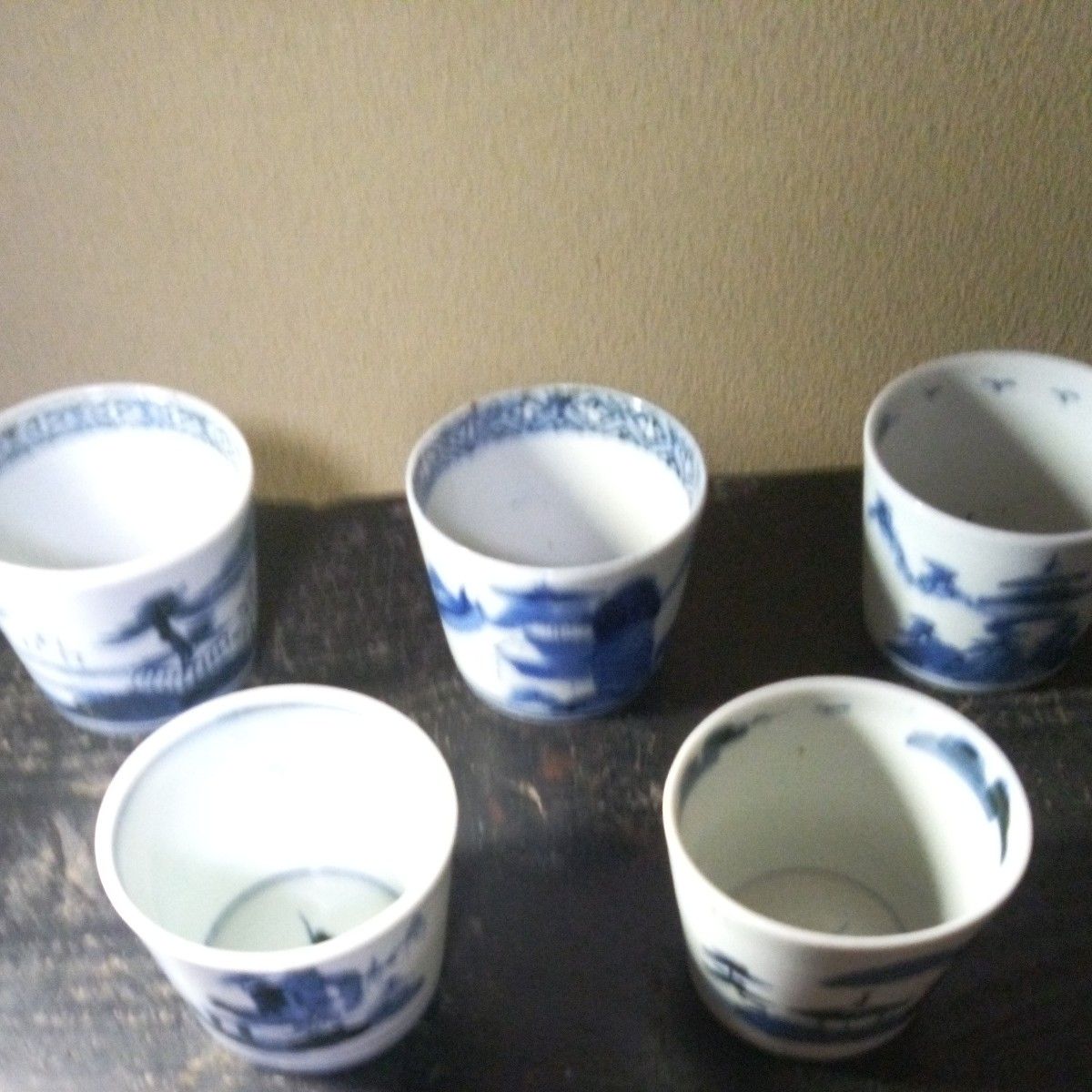 江戸 染付 古伊万里 蕎麦猪口 伊万里 有田 そば猪口 山水 酒器 江戸 染付 古伊万里 蕎麦猪口 伊万里 有田 そば猪口 山水 酒器
