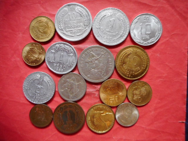 移・223396・雑－２２５古銭 外国貨幣 チリ 16枚_画像2