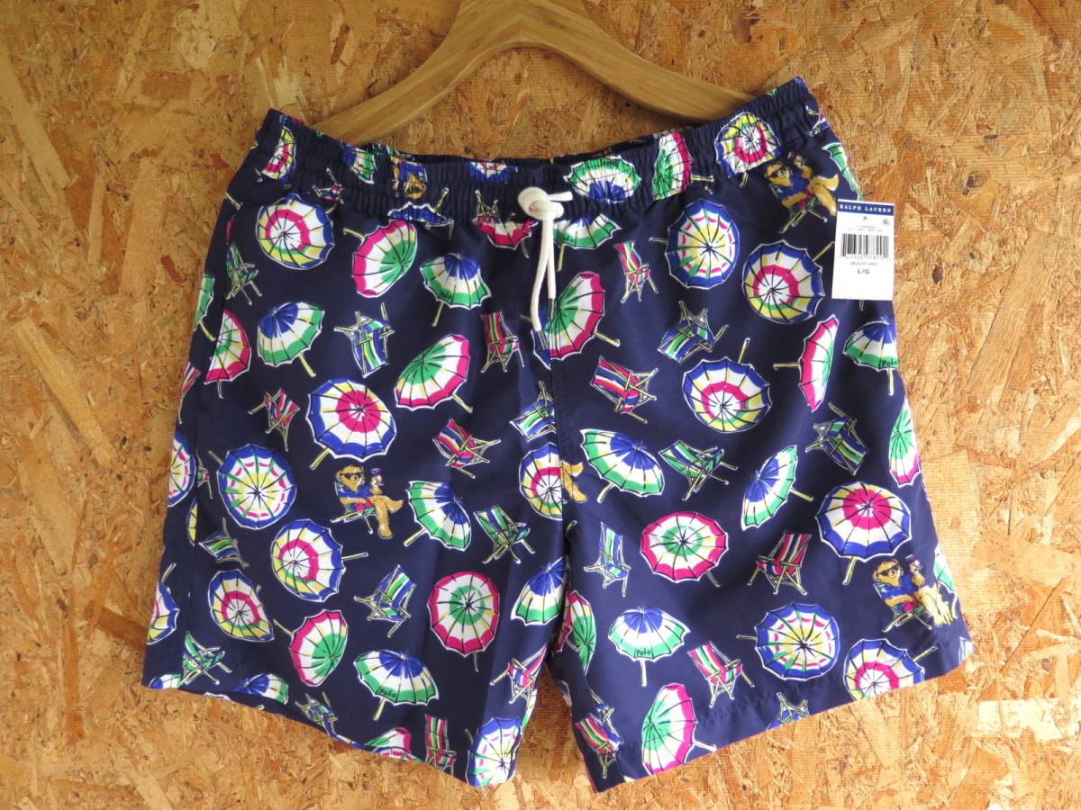  新品☆本物 Lサイズ ラルフローレン ポロベア スイムショーツ POLO RALPH LAUREN POLO BEAR SWIM SHORTS ポロ ベアー サーフ RRL 水着 _画像1