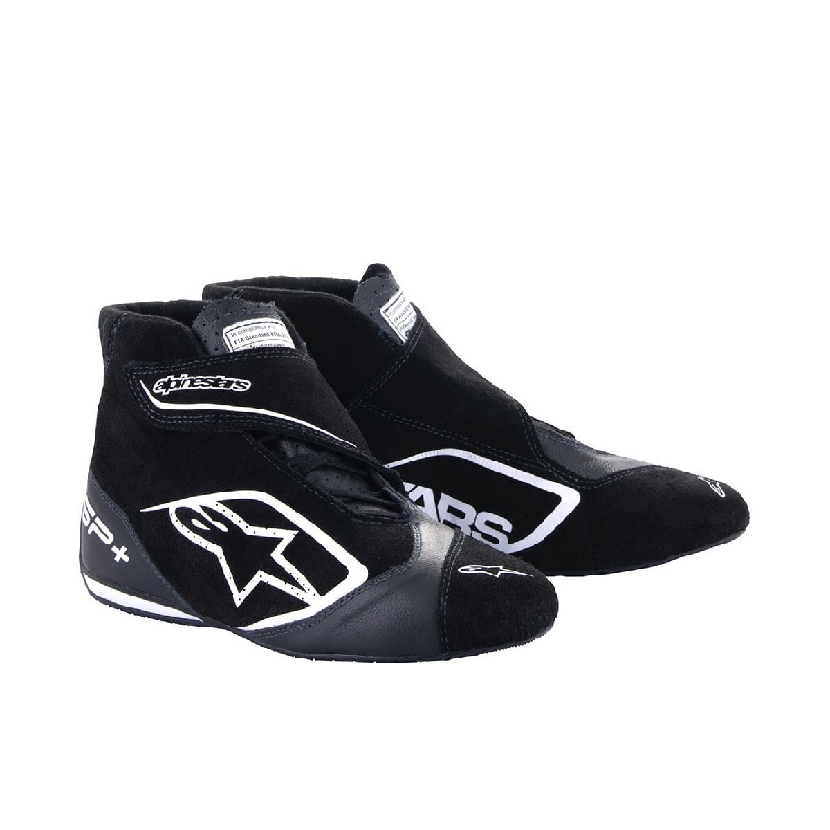 alpinestars( Alpine Stars ) racing shoes SP + SHOES ( size USD: 7.5) 12 BLACK WHITE [FIA8856-2018 official recognition ]