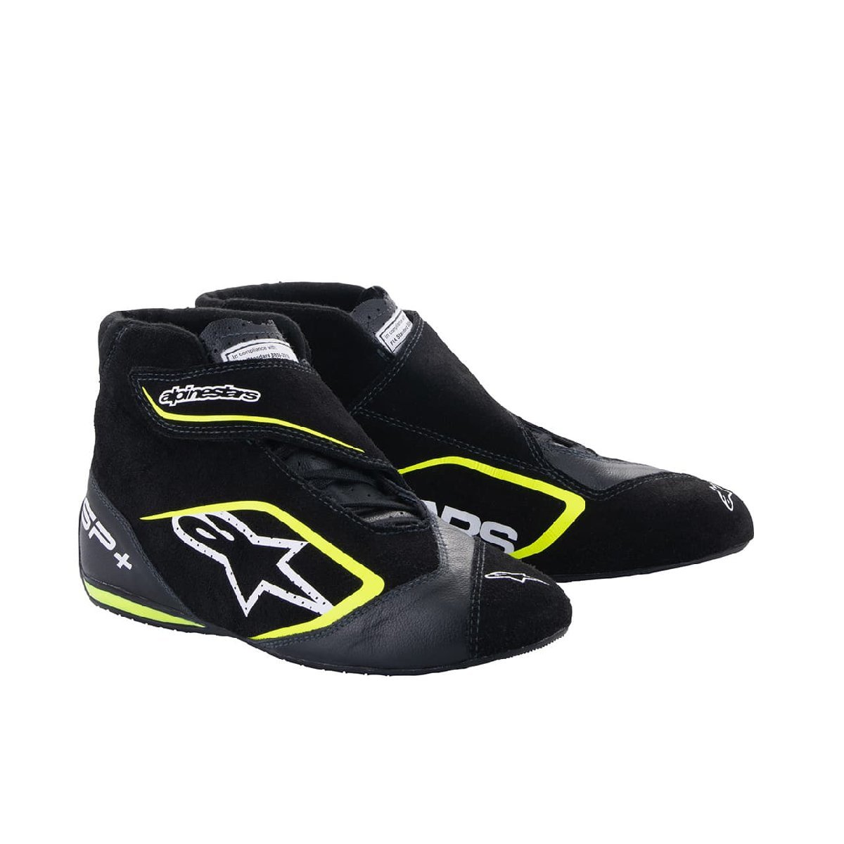 alpinestars( Alpine Stars ) racing shoes SP + SHOES ( size USD: 9) 155 BLACK YELLOW FLUO [FIA8856-2018 official recognition ]