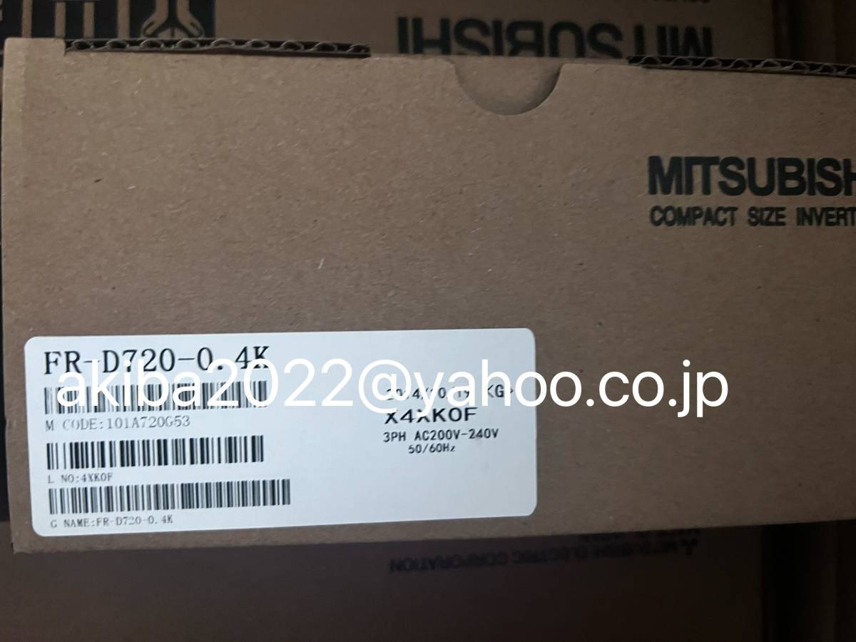 新品☆ MITSUBISHI/三菱電機 インバータ FR-D720-0.4K 【6ヶ月 新品☆ MITSUBISHI/三菱電機 インバータ FR-D720-0.4K 【6ヶ月