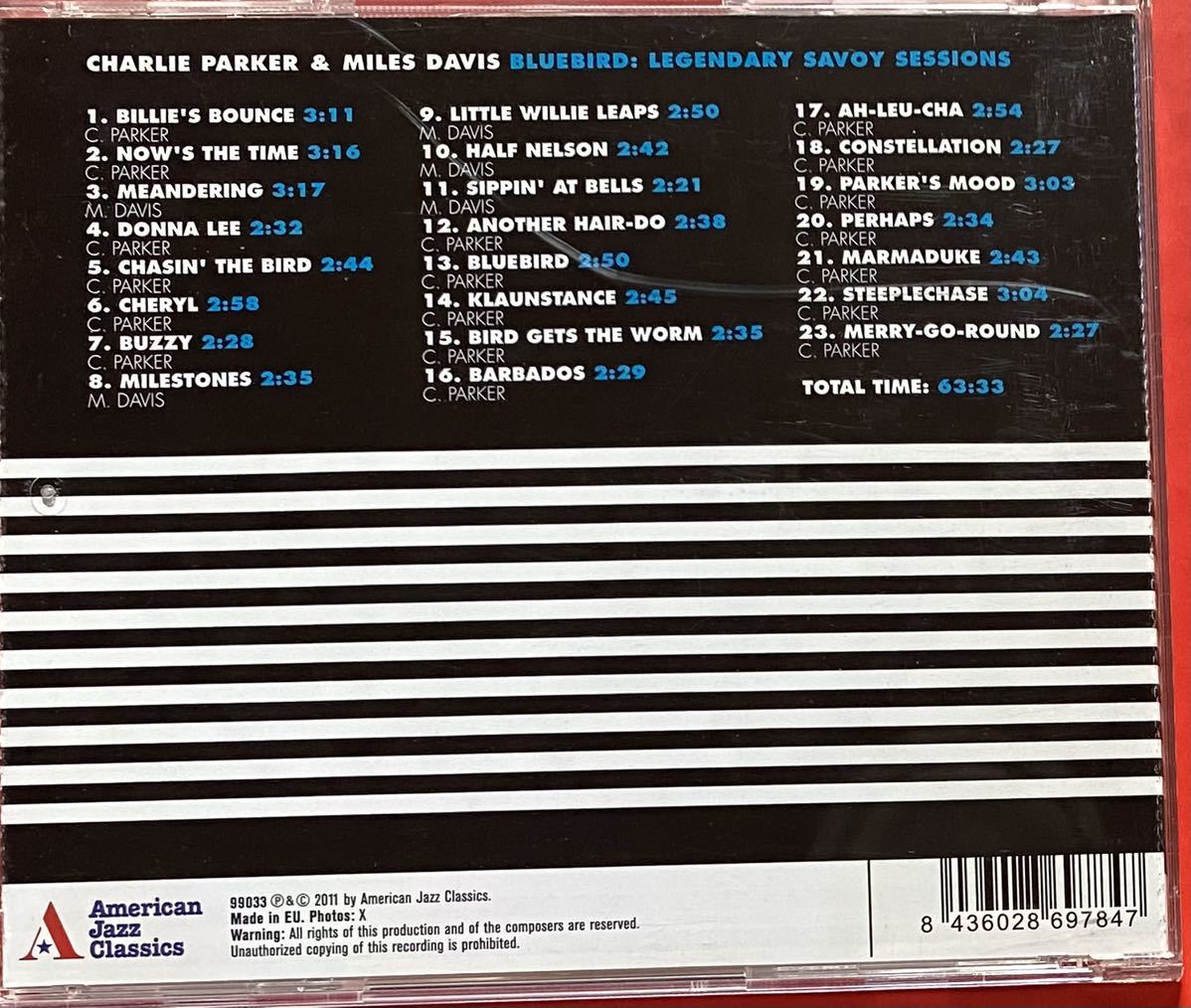 【CD】CHARLIE PARKER/MILES DAVIS「BLUE BIRD LEGENDARY SAVOY SESSIONS」チャーリー・パーカー, マイルス・デイヴィス 輸入盤 [09080335]_画像2